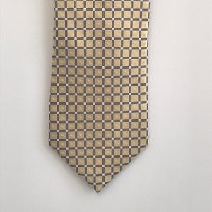 Tommy Hilfiger Gold Blue Tie 100% Silk